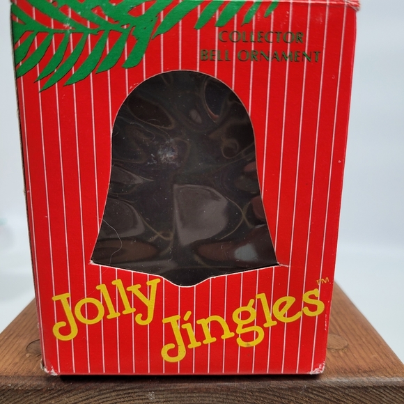 Vintage Jolly Jingles Hand Painted Porcelain Bisque Cat Bell Ornament 3"x2" - Picture 8 of 12